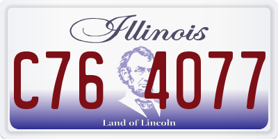 IL license plate C764077
