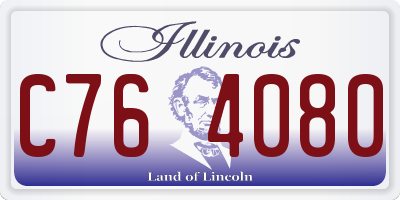 IL license plate C764080