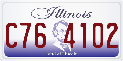 IL license plate C764102