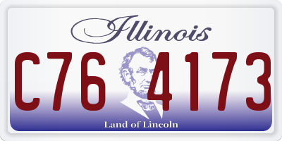 IL license plate C764173