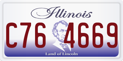 IL license plate C764669