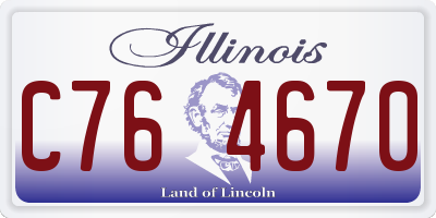 IL license plate C764670