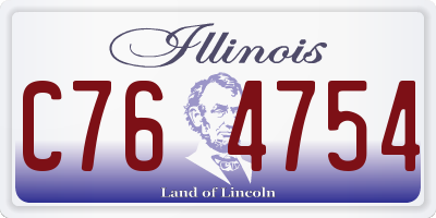 IL license plate C764754