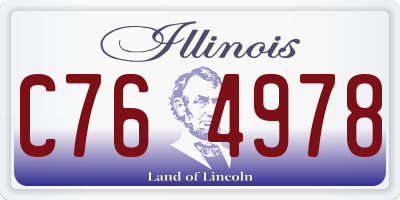 IL license plate C764978