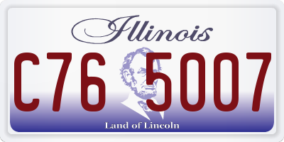 IL license plate C765007