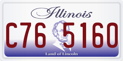 IL license plate C765160