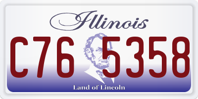 IL license plate C765358