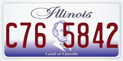 IL license plate C765842