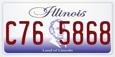IL license plate C765868