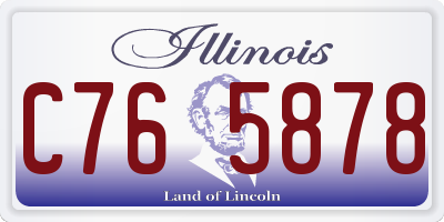 IL license plate C765878