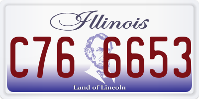 IL license plate C766653