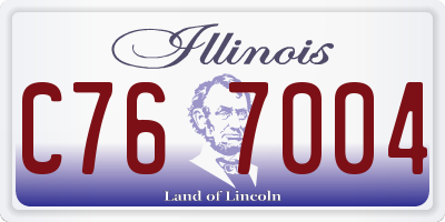 IL license plate C767004