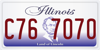 IL license plate C767070