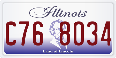IL license plate C768034