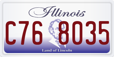IL license plate C768035