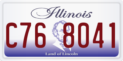 IL license plate C768041