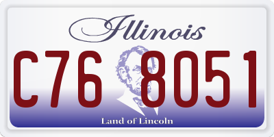 IL license plate C768051