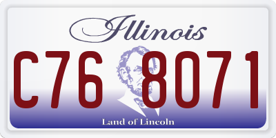 IL license plate C768071