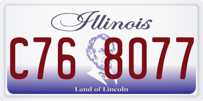 IL license plate C768077