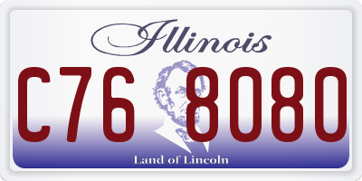 IL license plate C768080