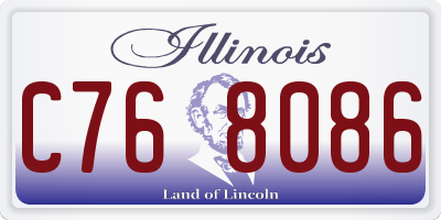 IL license plate C768086