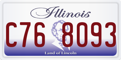 IL license plate C768093