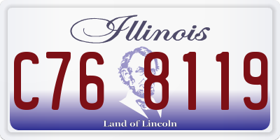 IL license plate C768119