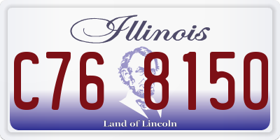 IL license plate C768150