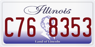IL license plate C768353