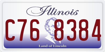 IL license plate C768384