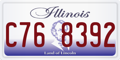 IL license plate C768392