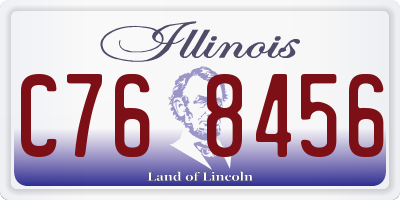 IL license plate C768456