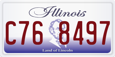 IL license plate C768497