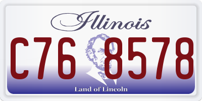 IL license plate C768578