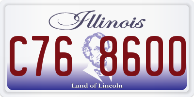 IL license plate C768600