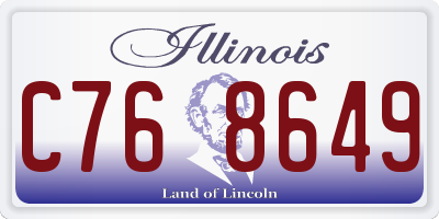 IL license plate C768649