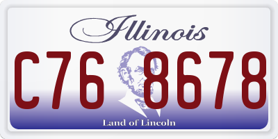 IL license plate C768678