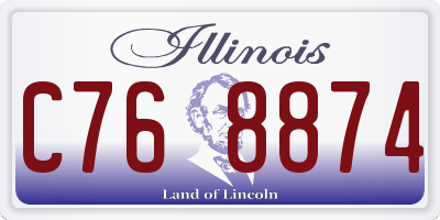 IL license plate C768874