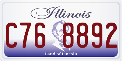 IL license plate C768892