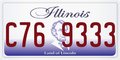 IL license plate C769333