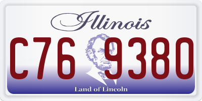 IL license plate C769380
