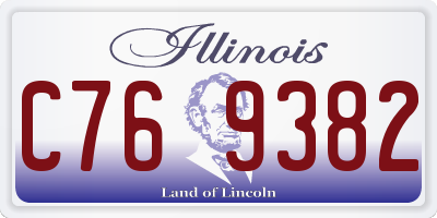 IL license plate C769382