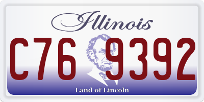 IL license plate C769392
