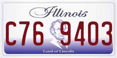 IL license plate C769403