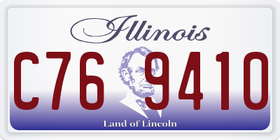 IL license plate C769410