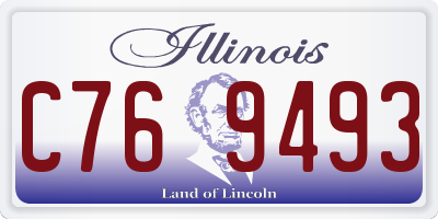 IL license plate C769493