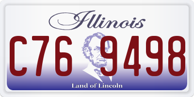 IL license plate C769498
