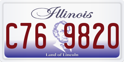 IL license plate C769820