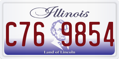IL license plate C769854