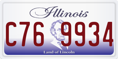 IL license plate C769934
